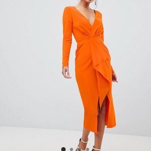 Midi orange dress